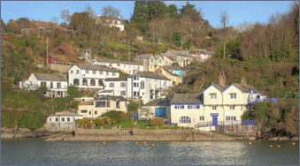 Bodinnick across the water from Fowey, Cornwall, UK